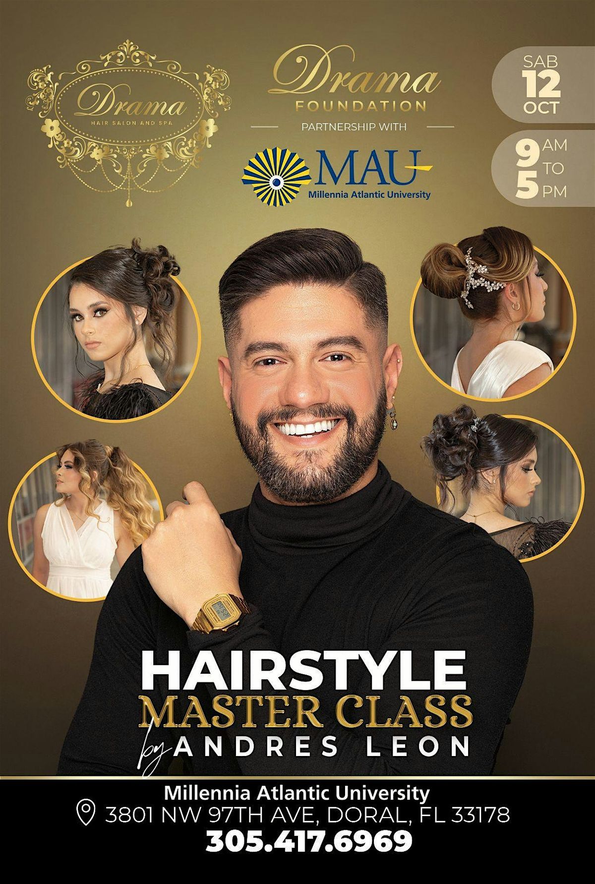 Masterclass de hairstyle con Andr\u00e9s Le\u00f3n: \u00a1Eleva tu T\u00e9cnica!