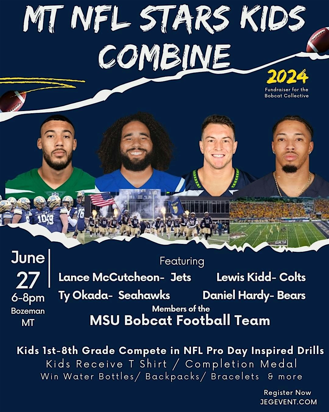 MT NFL Stars Kids Combine Bozeman-powered by The  Bobcat Collective