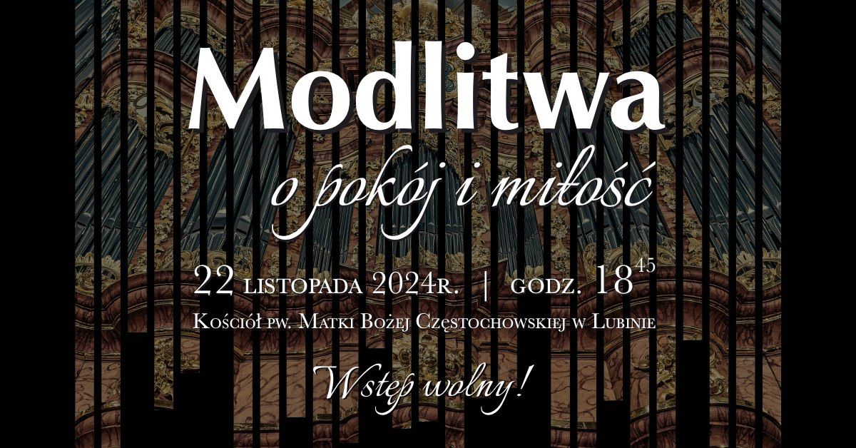 Modlitwa o pok\u00f3j i mi\u0142o\u015b\u0107 