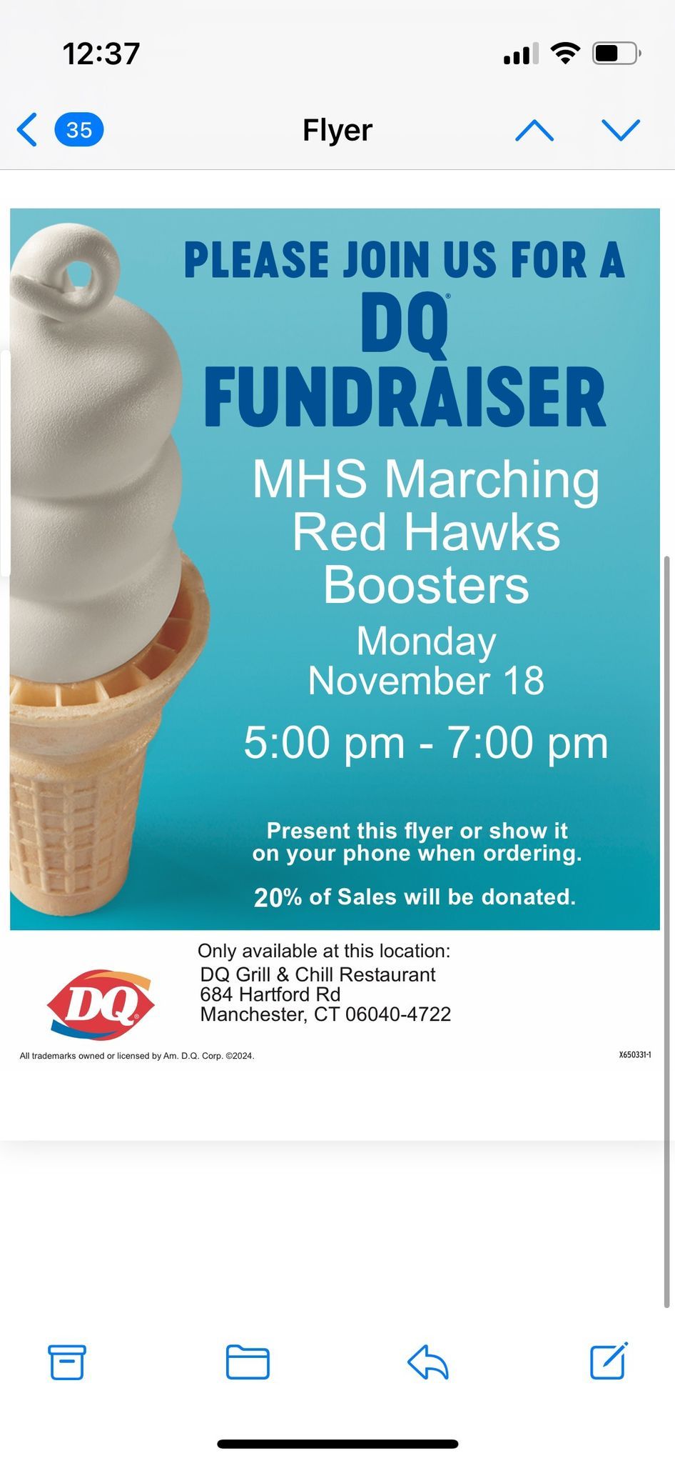 Dairy Queen Fundraiser 