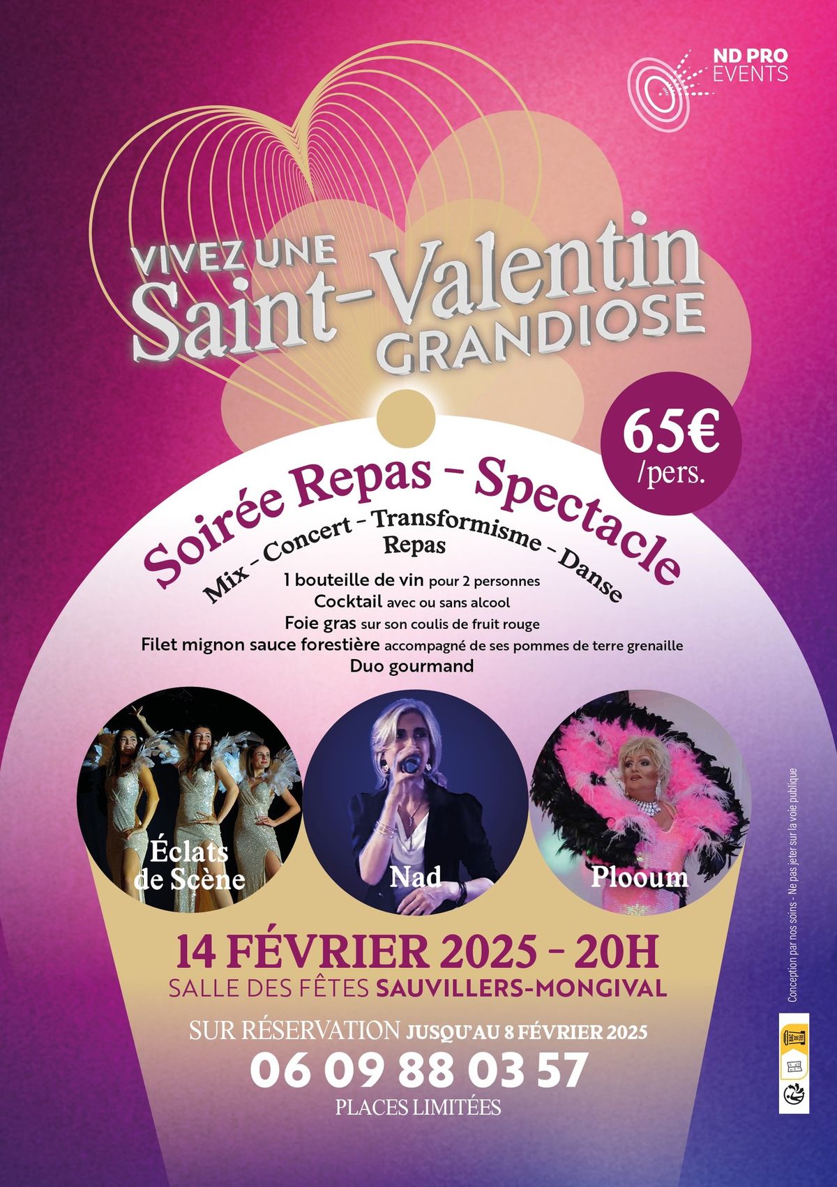 \ud83d\udc95 Repas-spectacle Saint-Valentin - 14 f\u00e9vrier - Sauvillers--Mongival