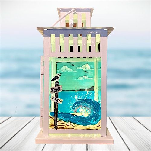 Seaside Heights Beach Lantern with Fairy Lights at Sidelines