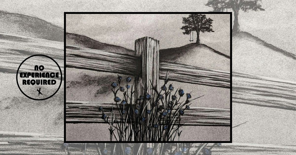 Charcoal Drawing Event "Flowering Fence" in Waunakee