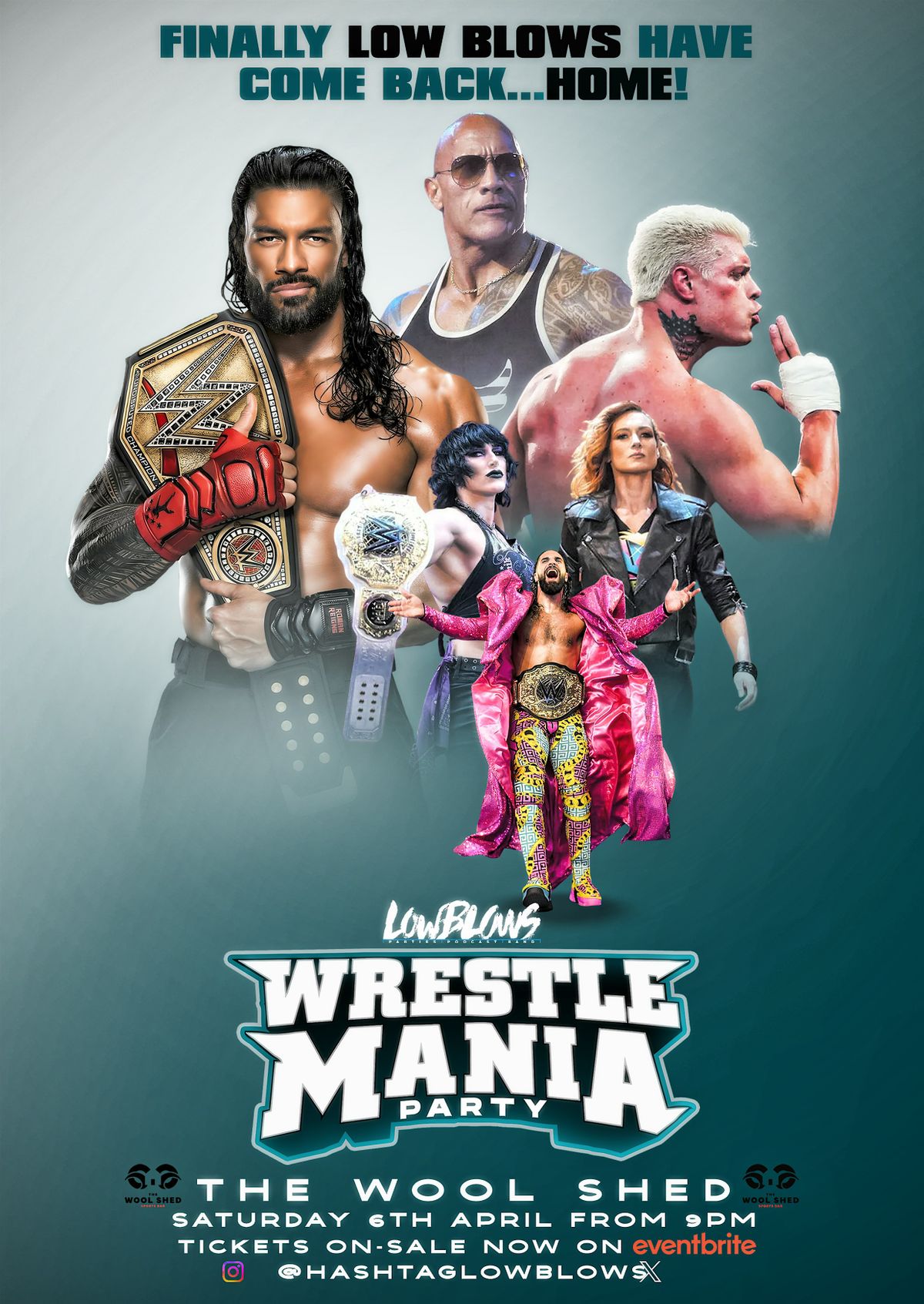 WWE WrestleMania XL Saturday @ The Wool Shed