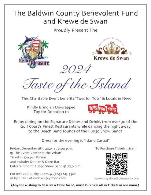 Taste of the Island 2024-Presented by Mystics of Pleasure & Krewe de Swan