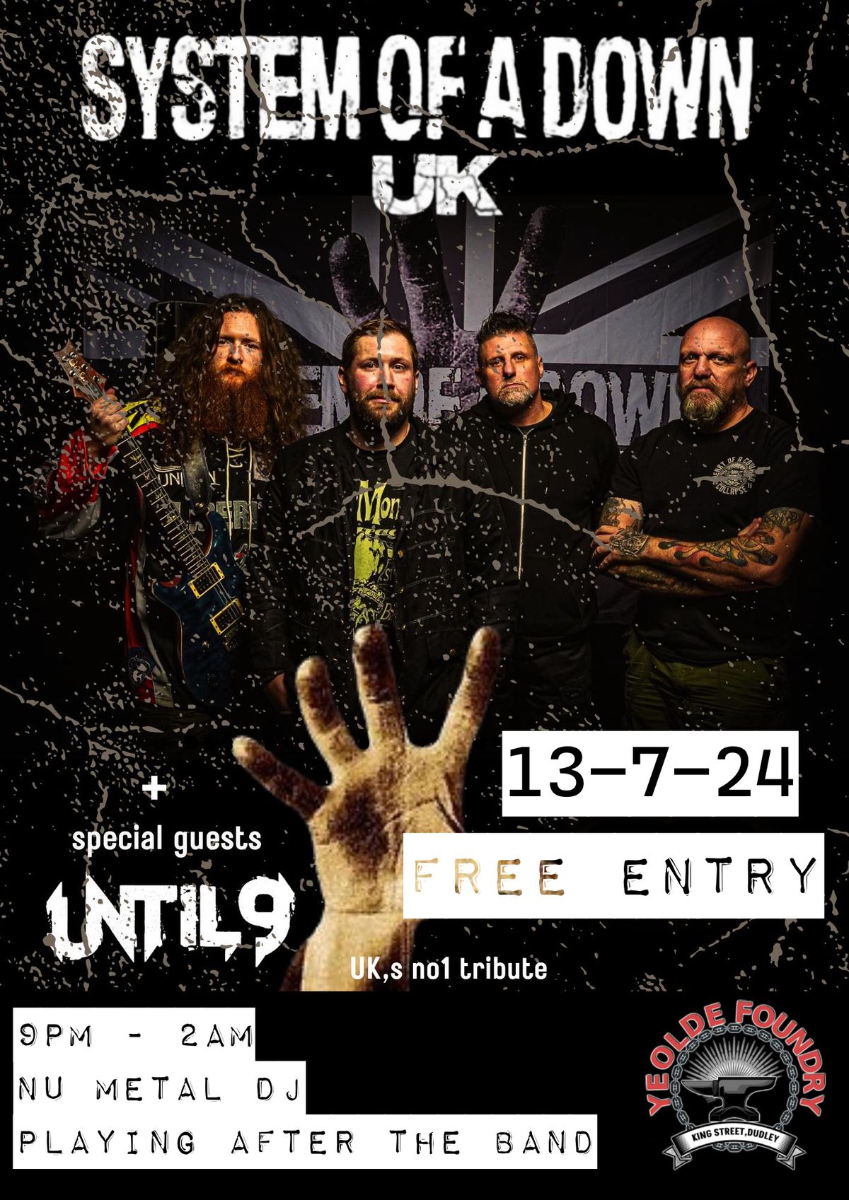 SYSTEM OF A DOWN TRIBUTE - Nu Metal DJ FREE ENTRY!