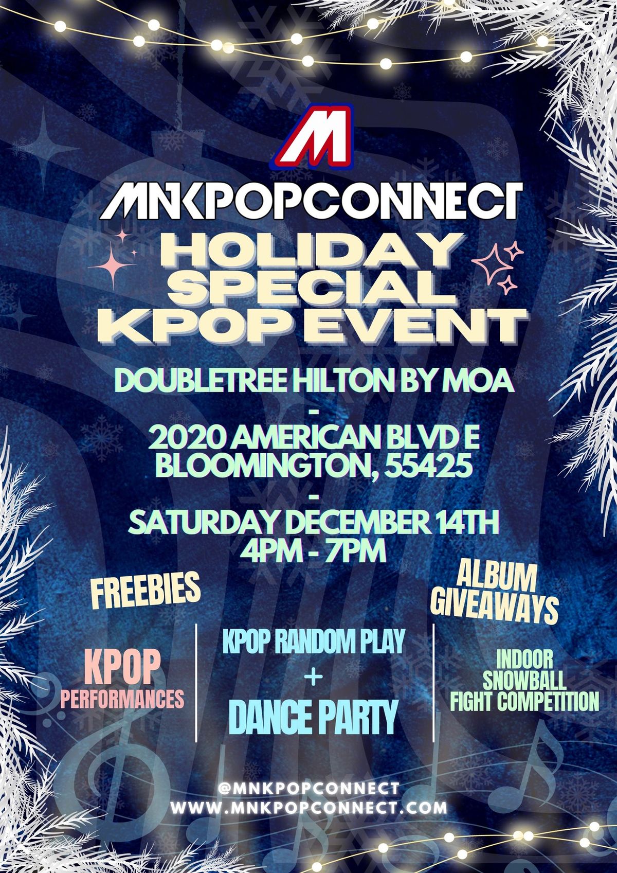 Holiday Event with Kpop Random Play, Performances, Dance Party, and more!