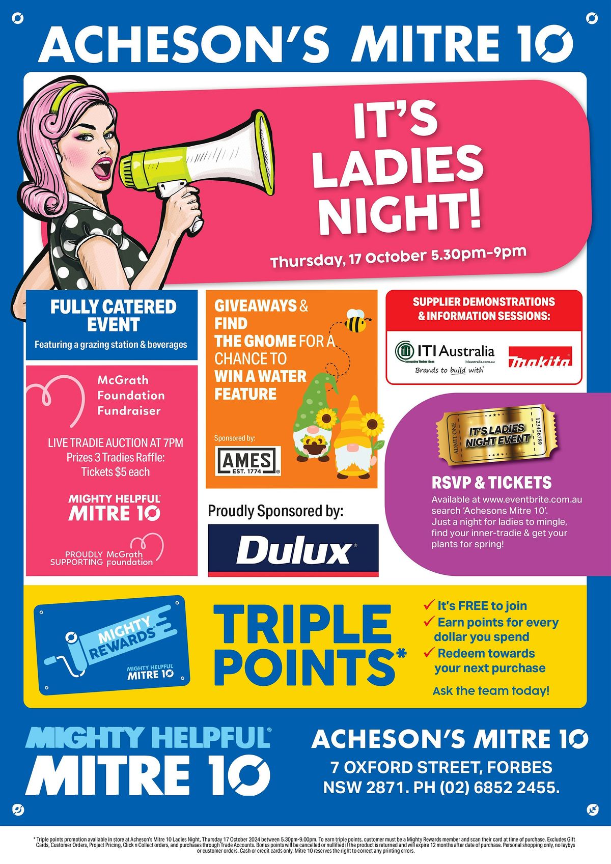 Achesons Mitre 10 Ladies Night