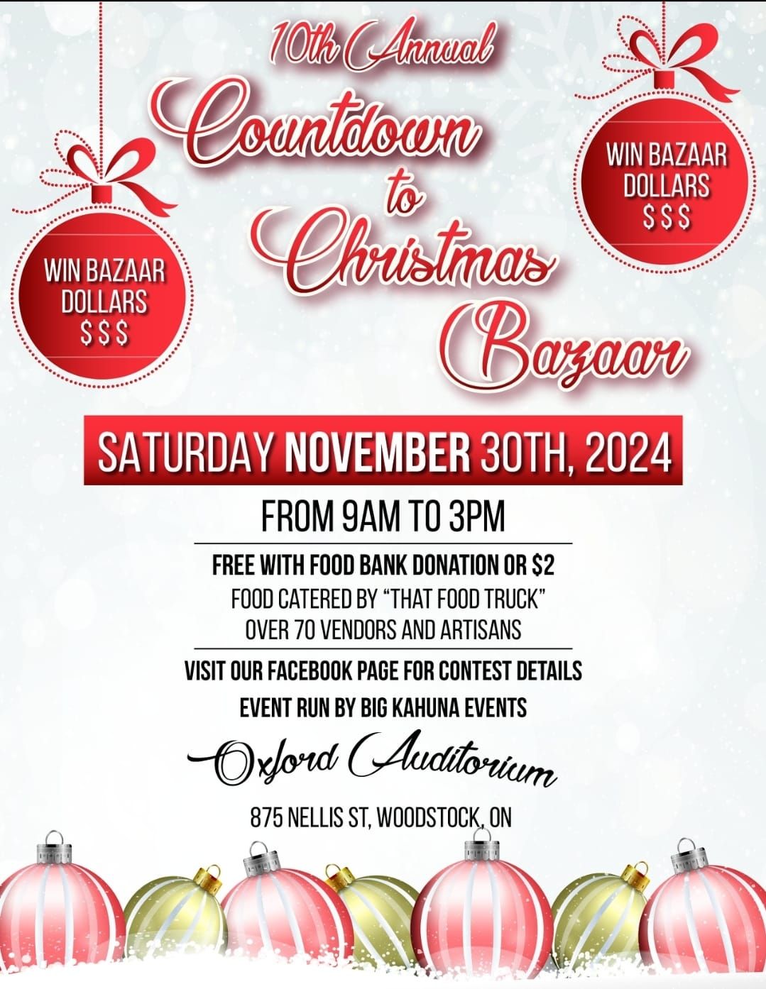 Countdown to Christmas Bazaar 10th Anniversary