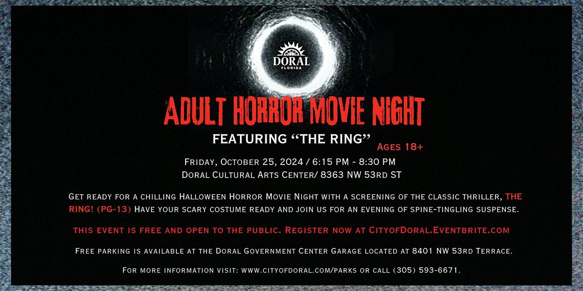 Adult Halloween Horror Movie Night "The Ring"