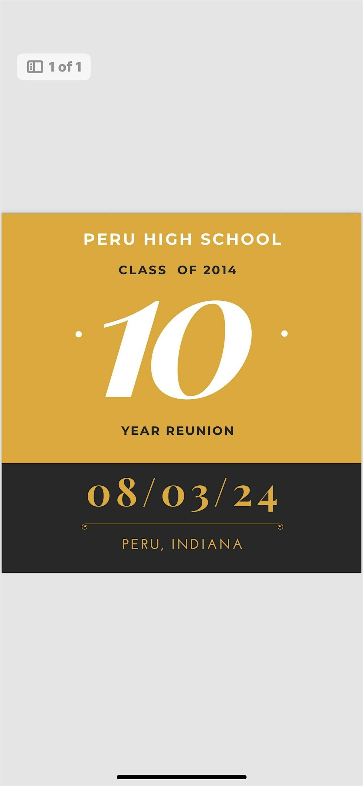 Peru High School Class of 2014 Ten Year Reunion