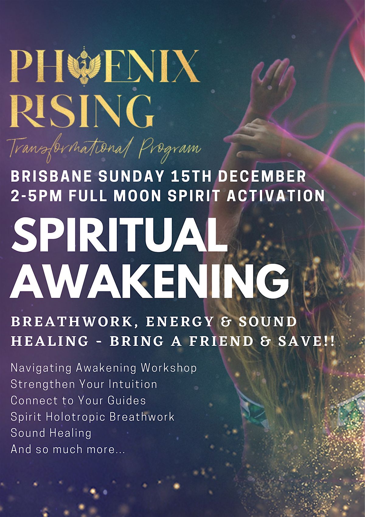 A 3 hour experience with breathwork, energy & sound healing with spiritual