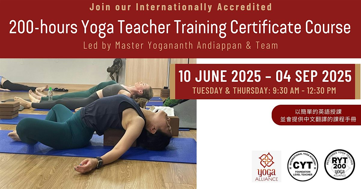 200-hours Yoga Teacher Training Certificate Course (Tue & Thu Evening)