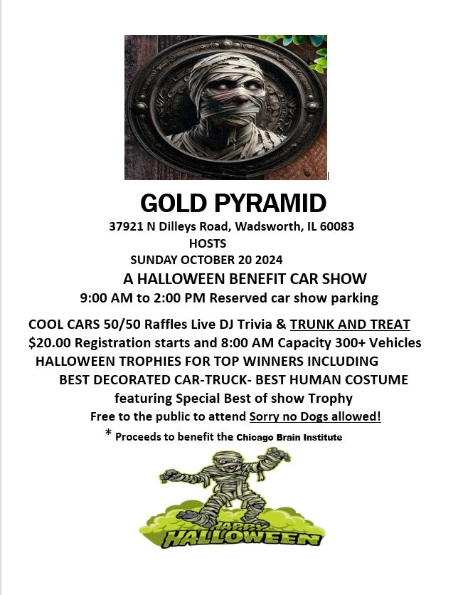 GOLD PYRAMID HOSTS A HALLOWEEN BENEFIT CAR SHOW