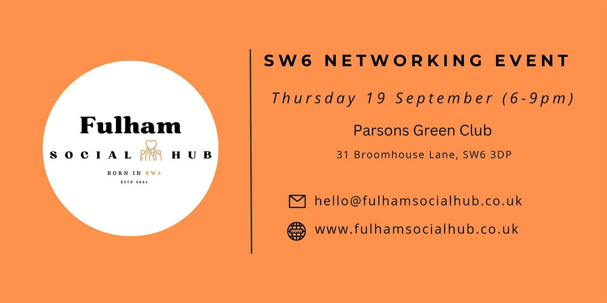 Fulham Social Hub: SW6 Networking Event, The Parsons Green Sports ...