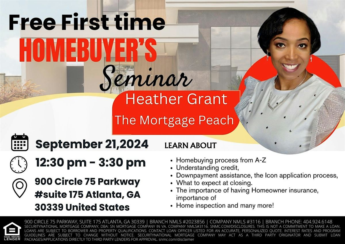 Free First time HomeBuyer's Seminar