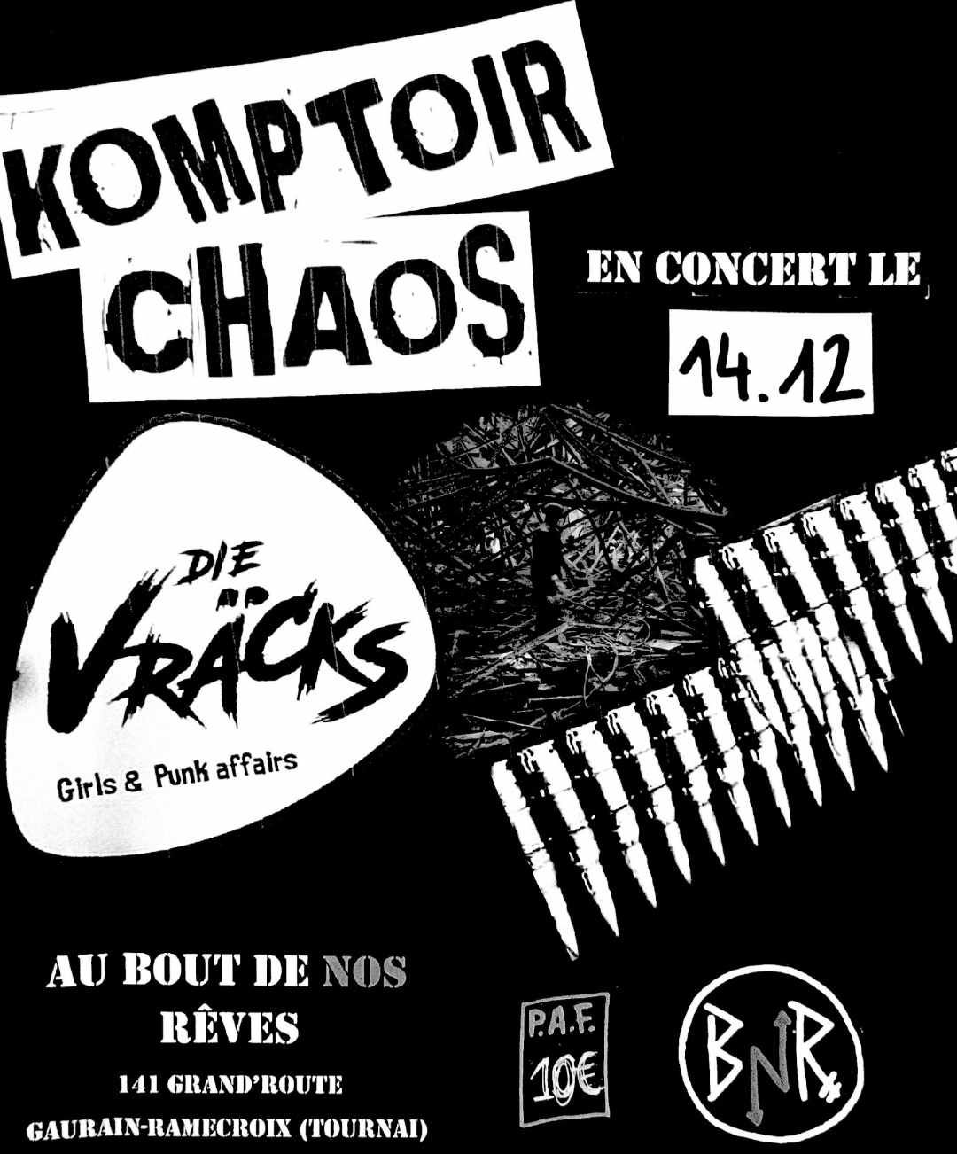 Komptoir Chaos (Fr) \/ Die Vr\u00e4cks (Fr) + TBA - Punk \/ Streetpunk