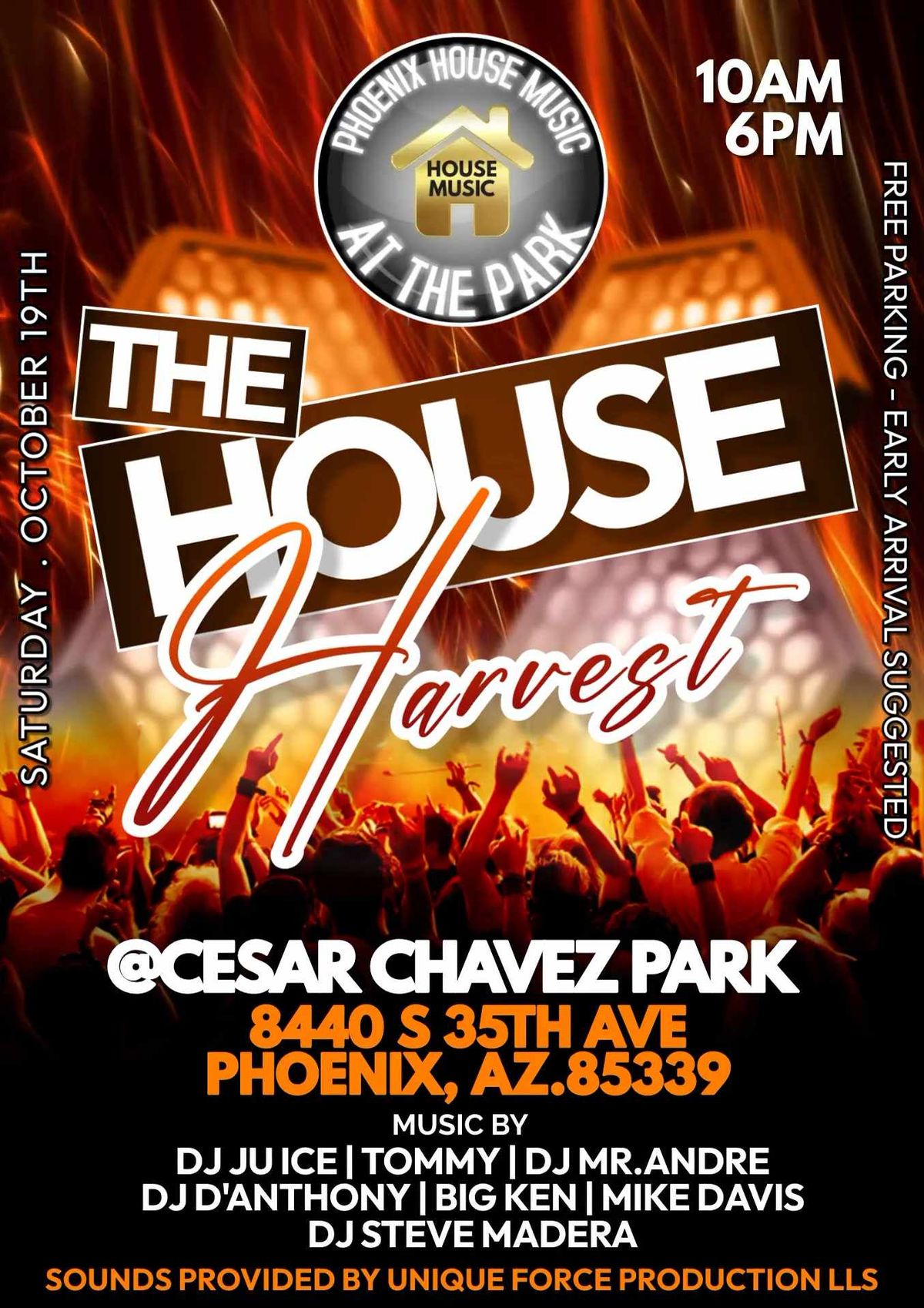 Phoenix House Music At The Park Presents "The House Harvest"