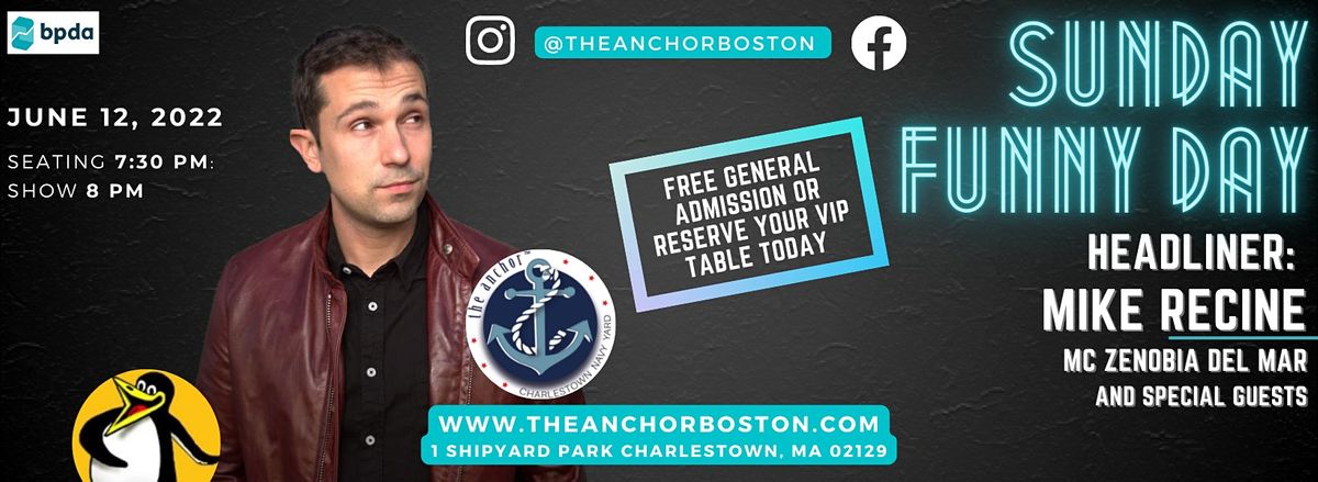 Sundays: Stand-up at The Anchor, Charlestown - It's Sunday Funny Day!