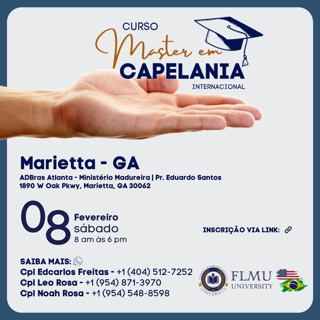 Curso Master em Capelania em Marietta - GA