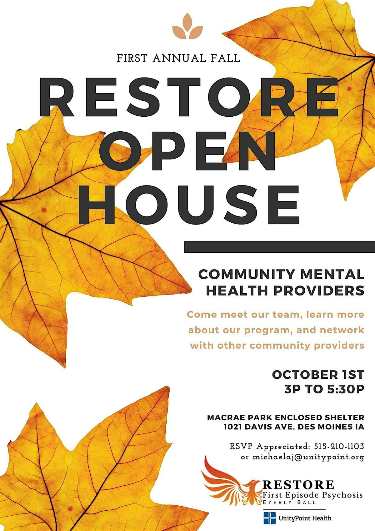 RESTORE First Episode Psychosis Open House