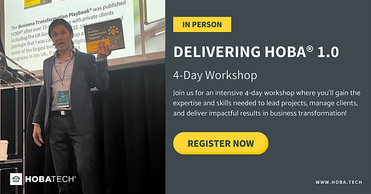 Delivering HOBA\u00ae 1.0 4-Day Workshop