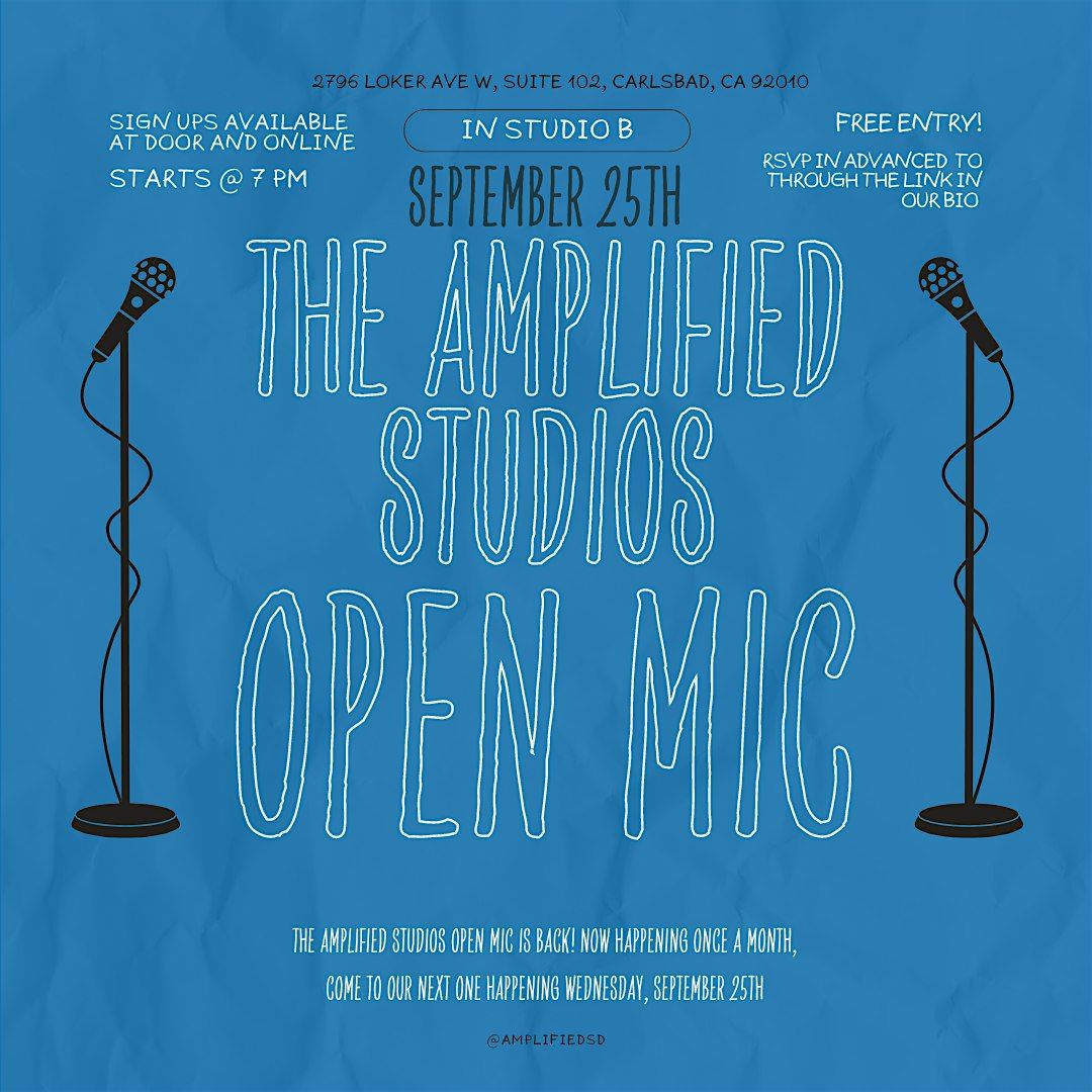 Amplified Studios September Open Mic