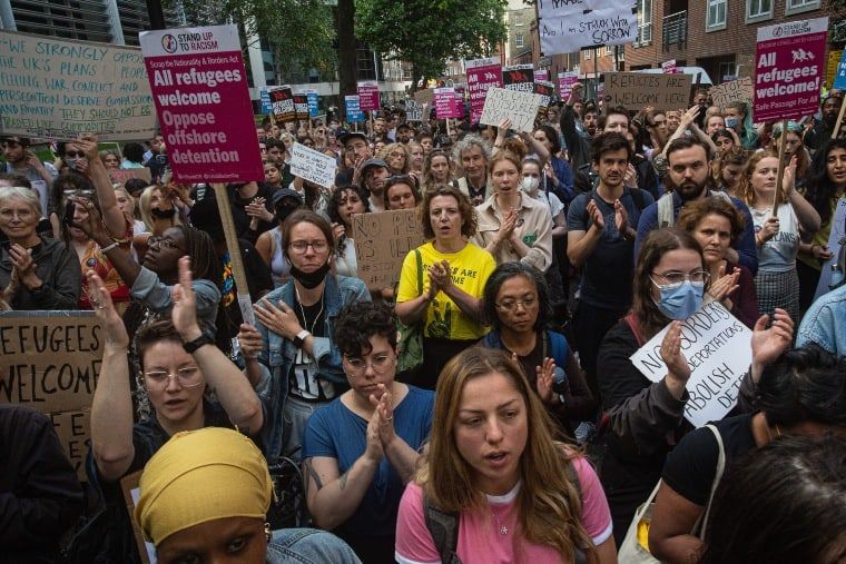 Anti-racist bloc: Peoples Assembly demonstration, Embankment, London ...