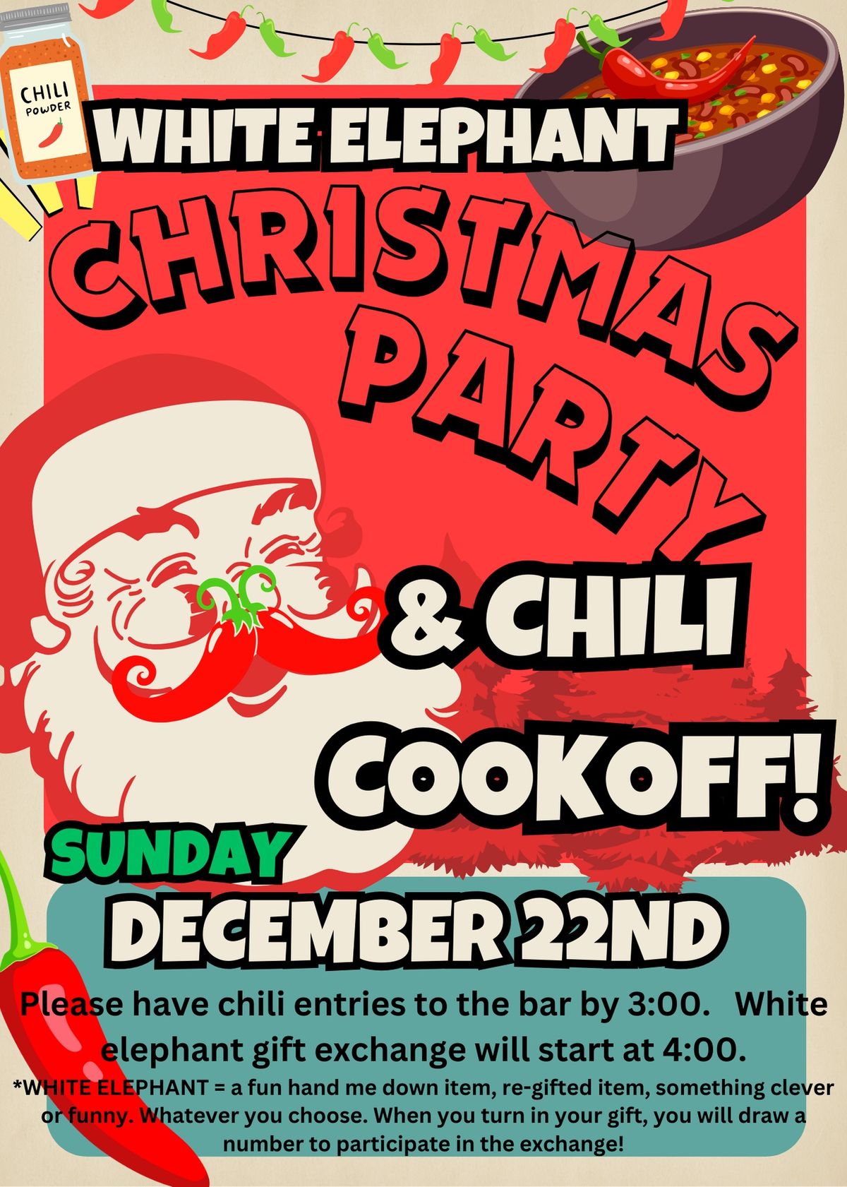 Chili Cook-off & White Elephant Gift Exchange