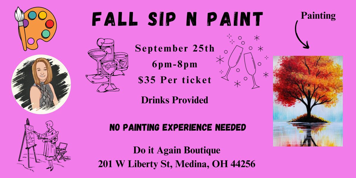 Fall Sip N Paint At A Boutique