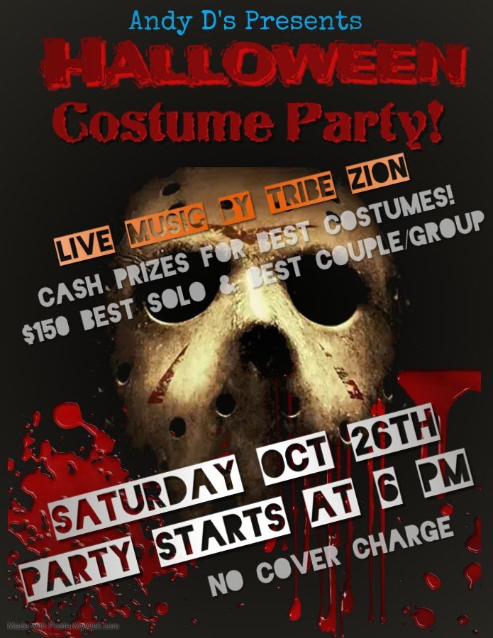 Halloween Costumer Party w\/Tribe Zion at Andy D's on Navarre Beach