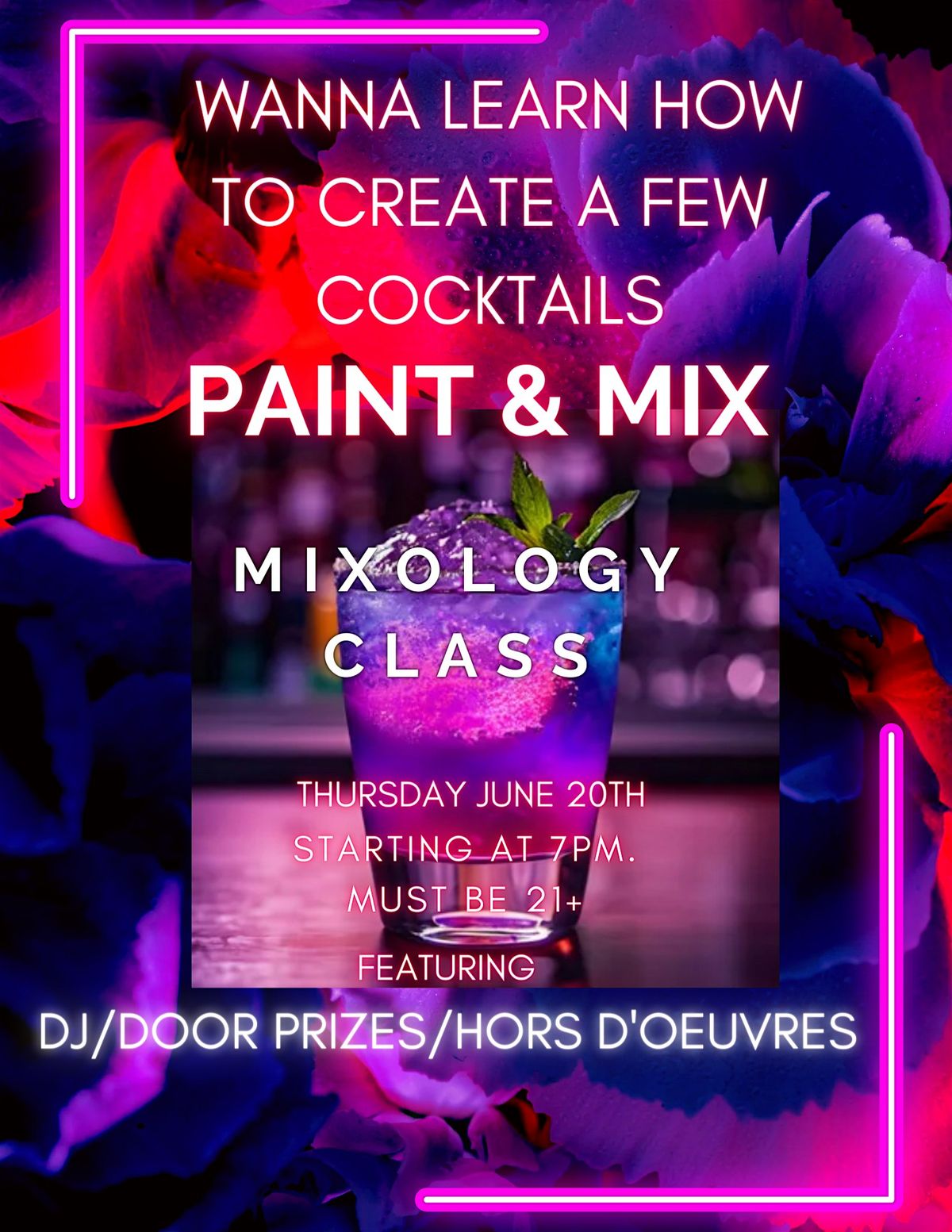 Paint & Mix Mixology Class
