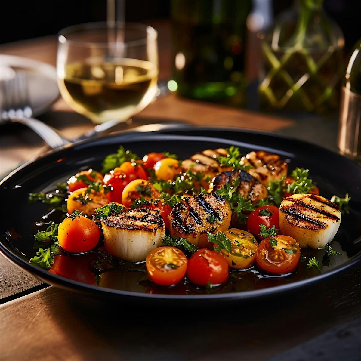 UBS VIRTUAL Cooking Class: Seared Scallops with Heirloom Tomatoes