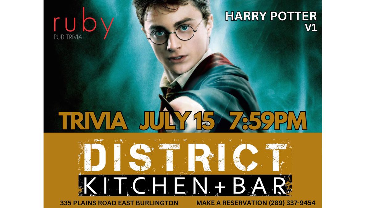 Harry Potter Trivia @ District Kitchen & Bar