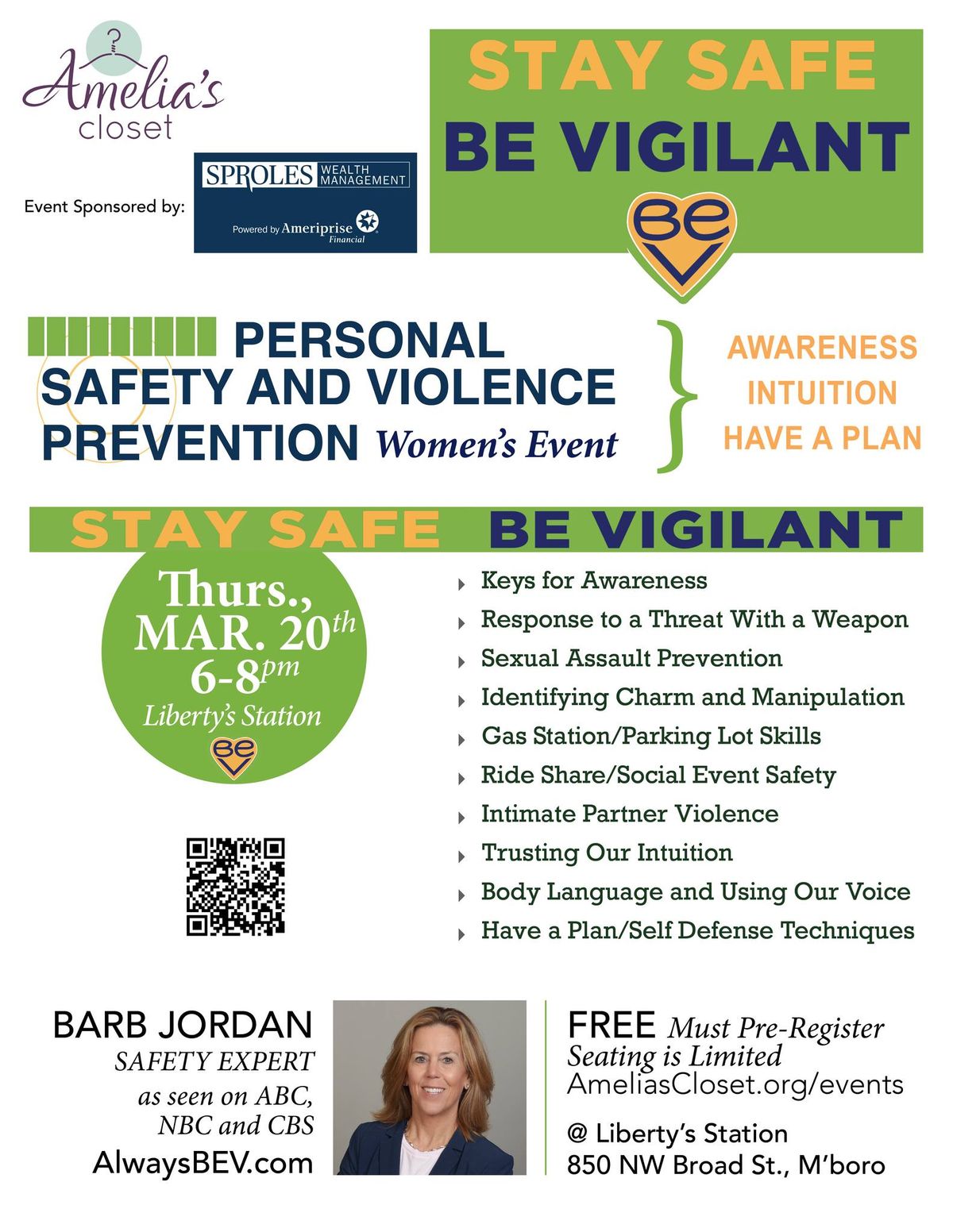 Personal Safety & Violence Prevention women's event