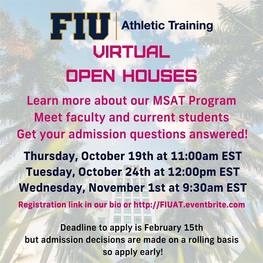 FIU MSAT Virtual Open House - October 29, 2024