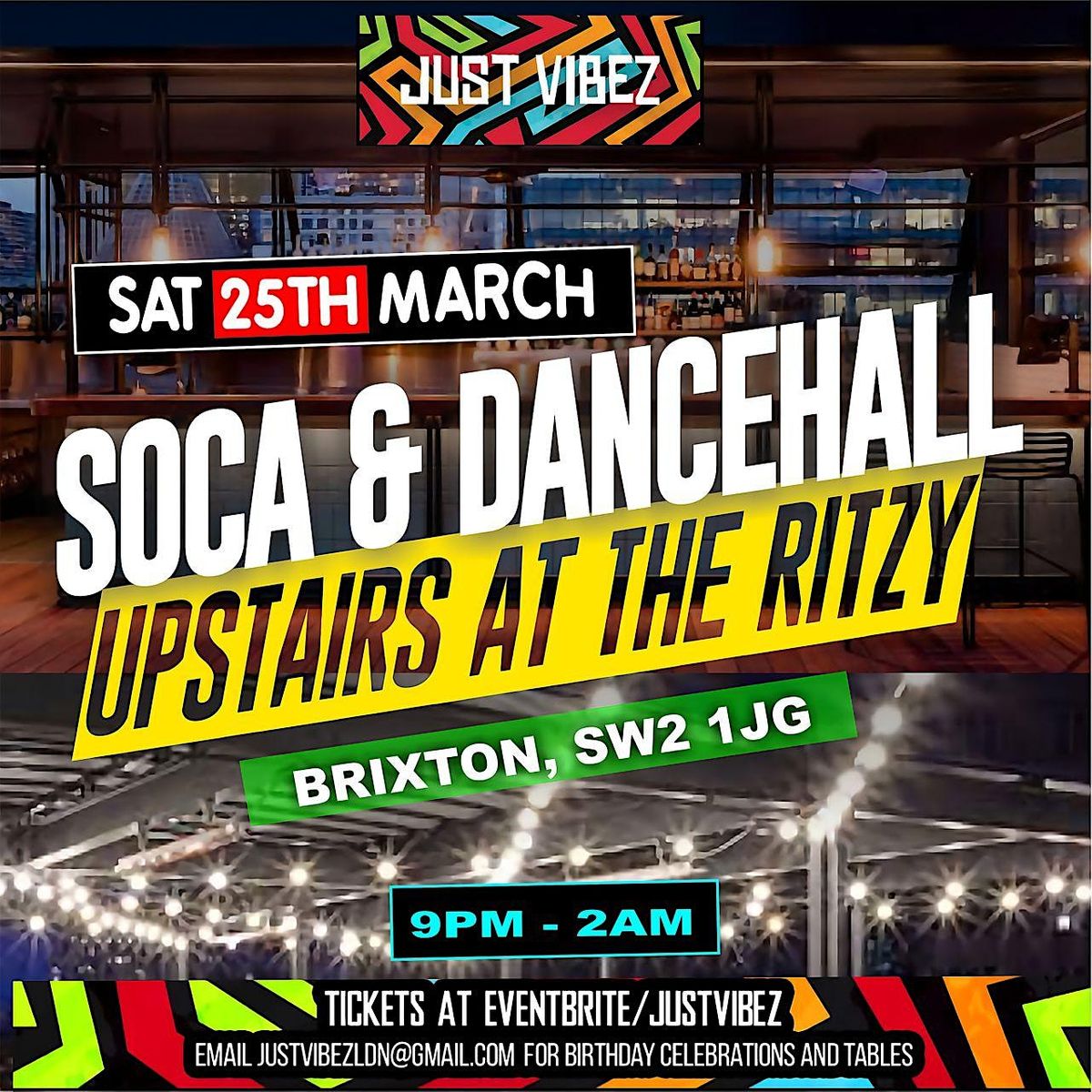 SOCA And Dancehall Upstairs at the Ritzy Brixton!