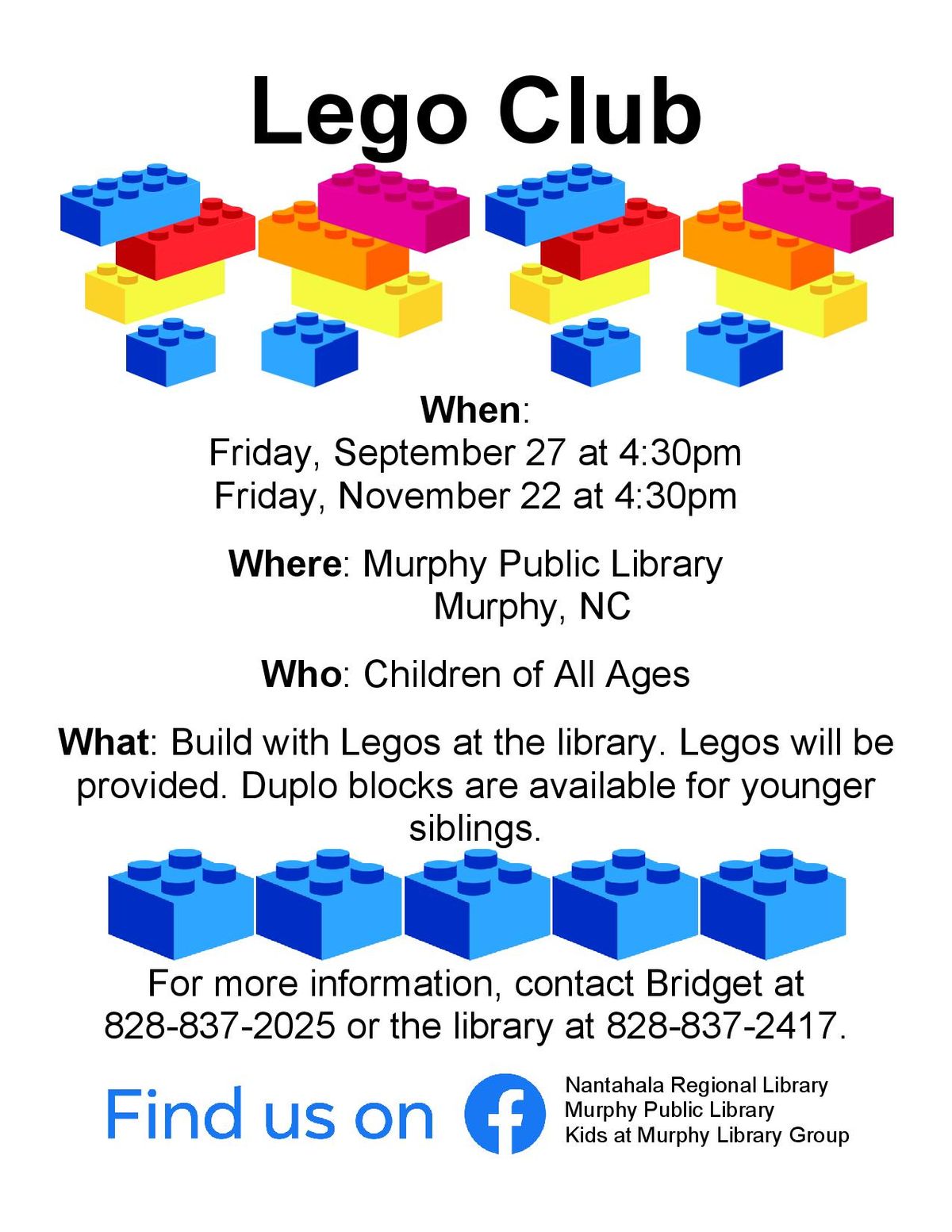 Lego Club at Murphy Public Library