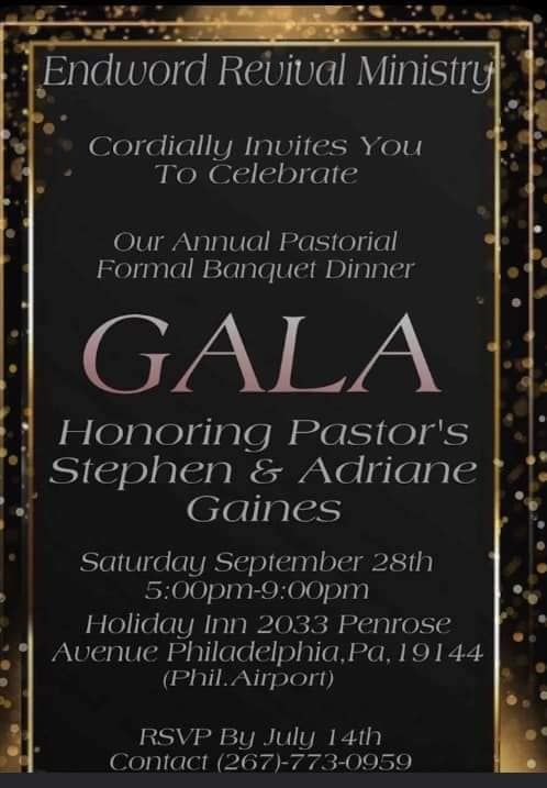 3rd Annual Prayer Conference & Pastoral Anniversary Gala Dinner