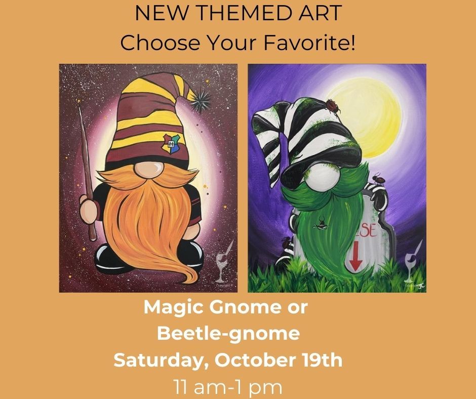 NEW Themed Art-Magic Gnome or Beetle-gnome-Add a Fall DIY Scented Candle!