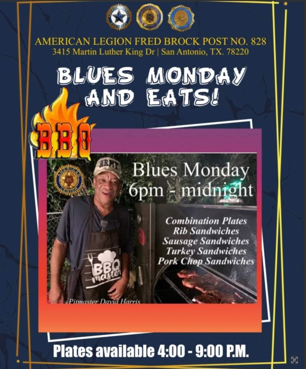 Blues Monday and Eats!! BBQ Plates! 