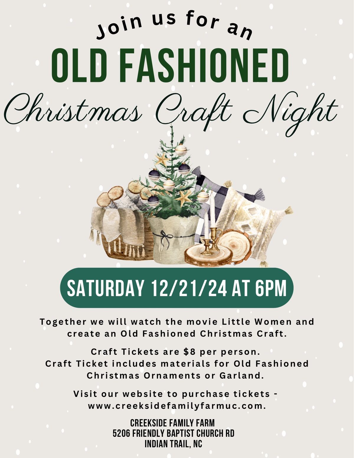 Old Fashioned Christmas Craft Night