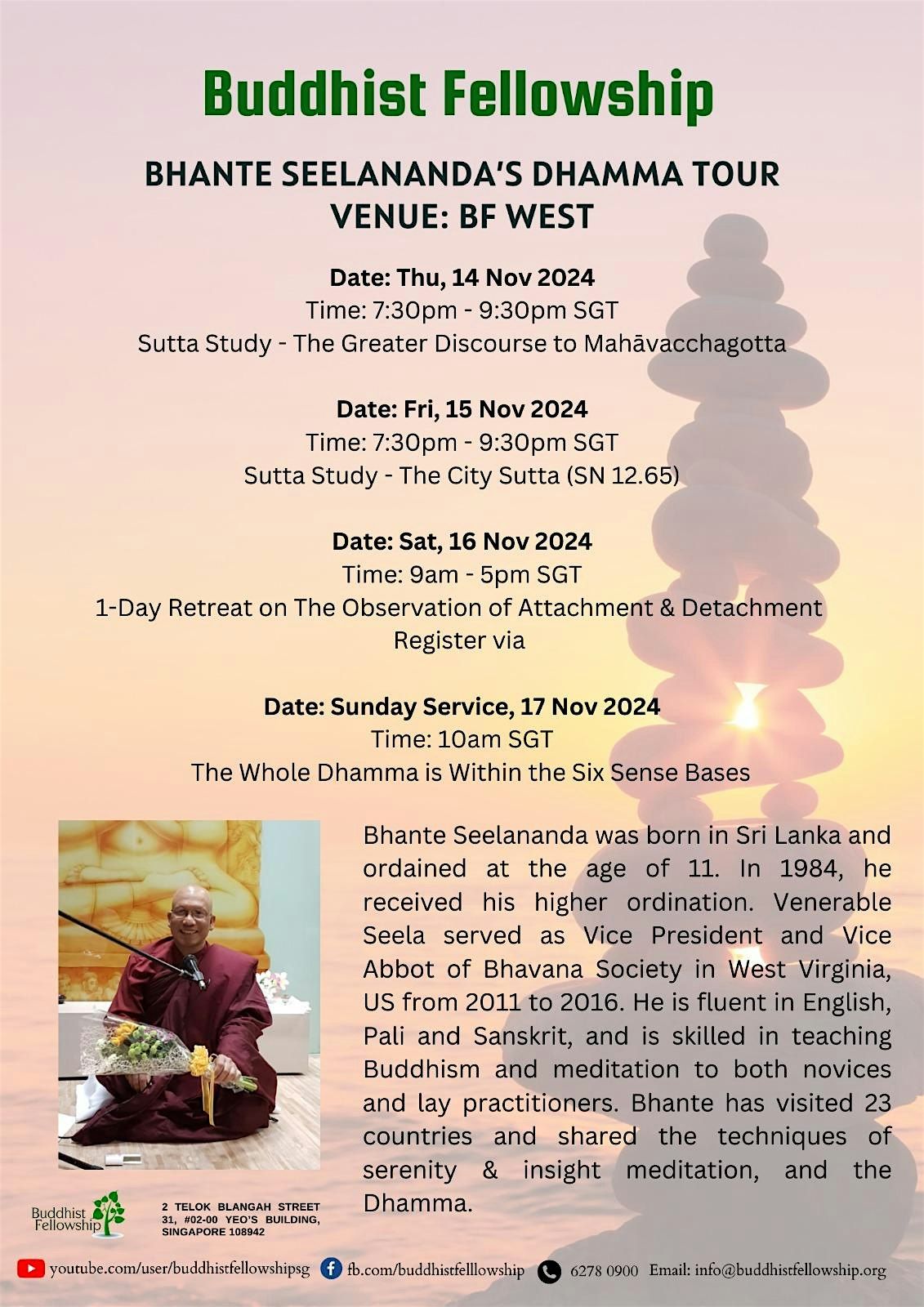 1-day Meditation Retreat with Bhante Seelananda