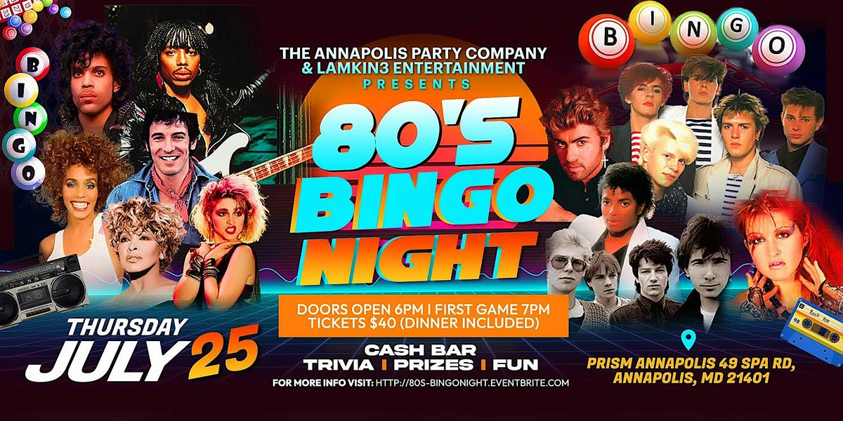 80's Bingo Night