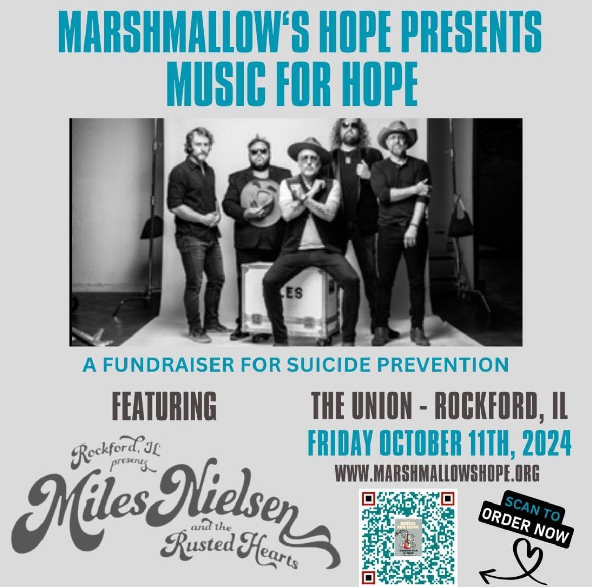 The Marshmallows HOPE, MUSIC FOR HOPE charity auction and concert. 