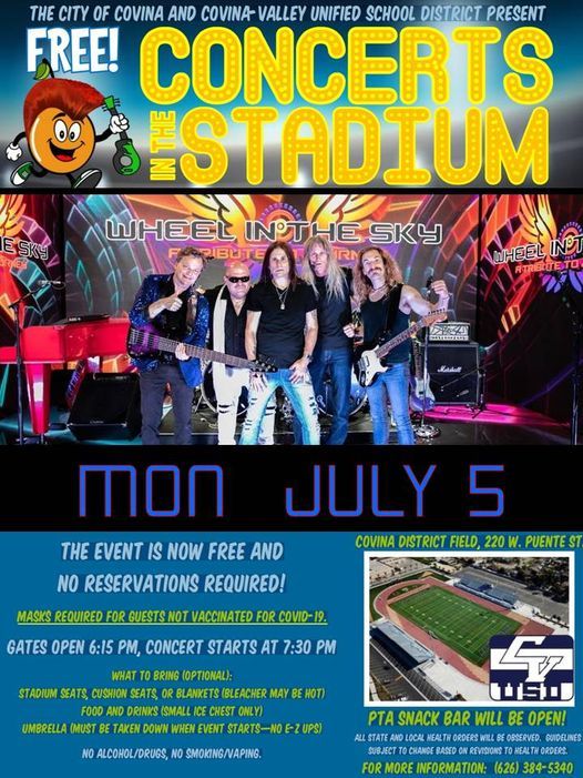 Wheel In The Sky Concerts in the Stadium at Covina District Field