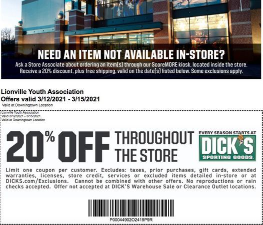 LYA Appreciation Day at Dick's Sporting Goods
