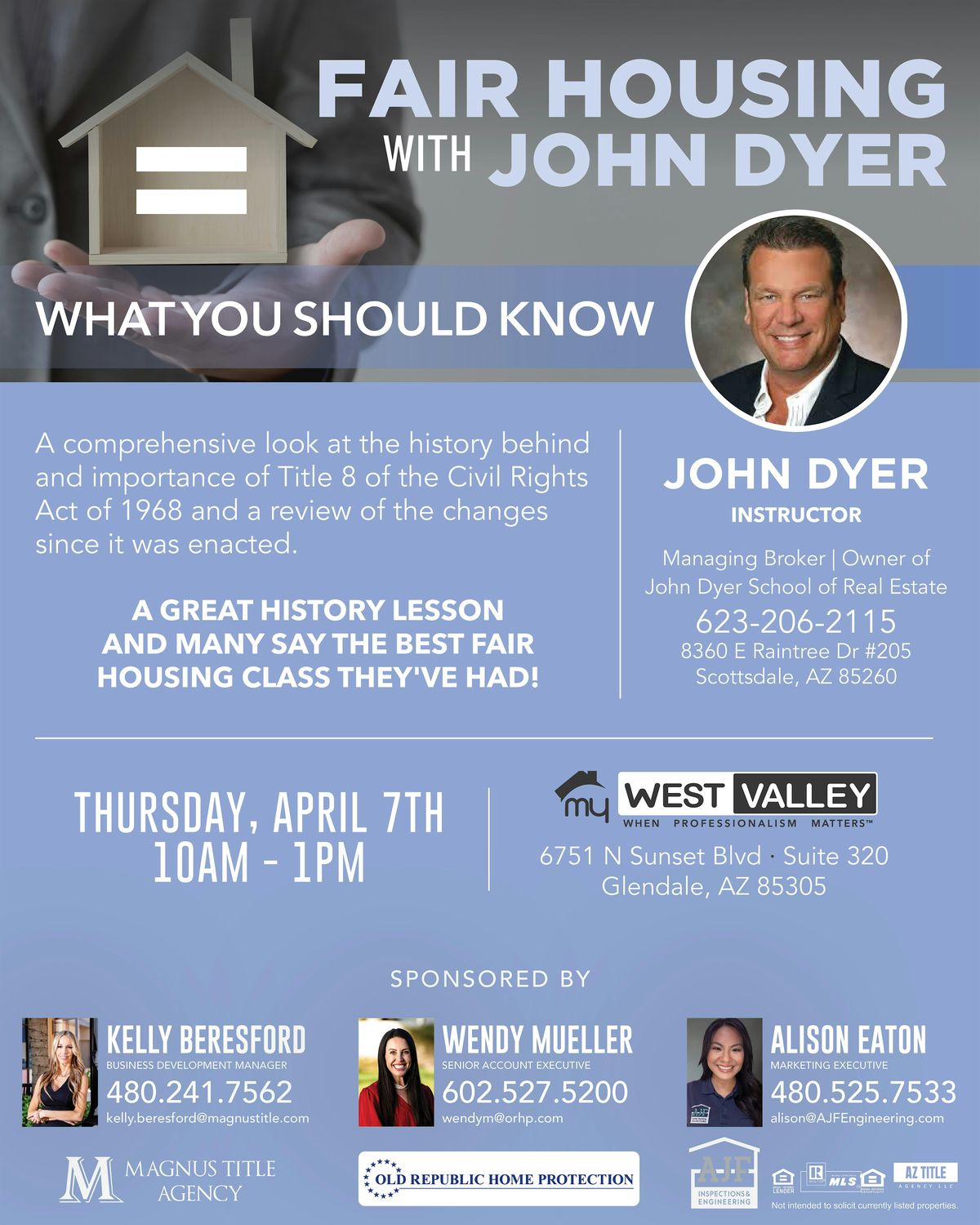 West Valley CE: Fair Housing - What You Should Know with John Dyer