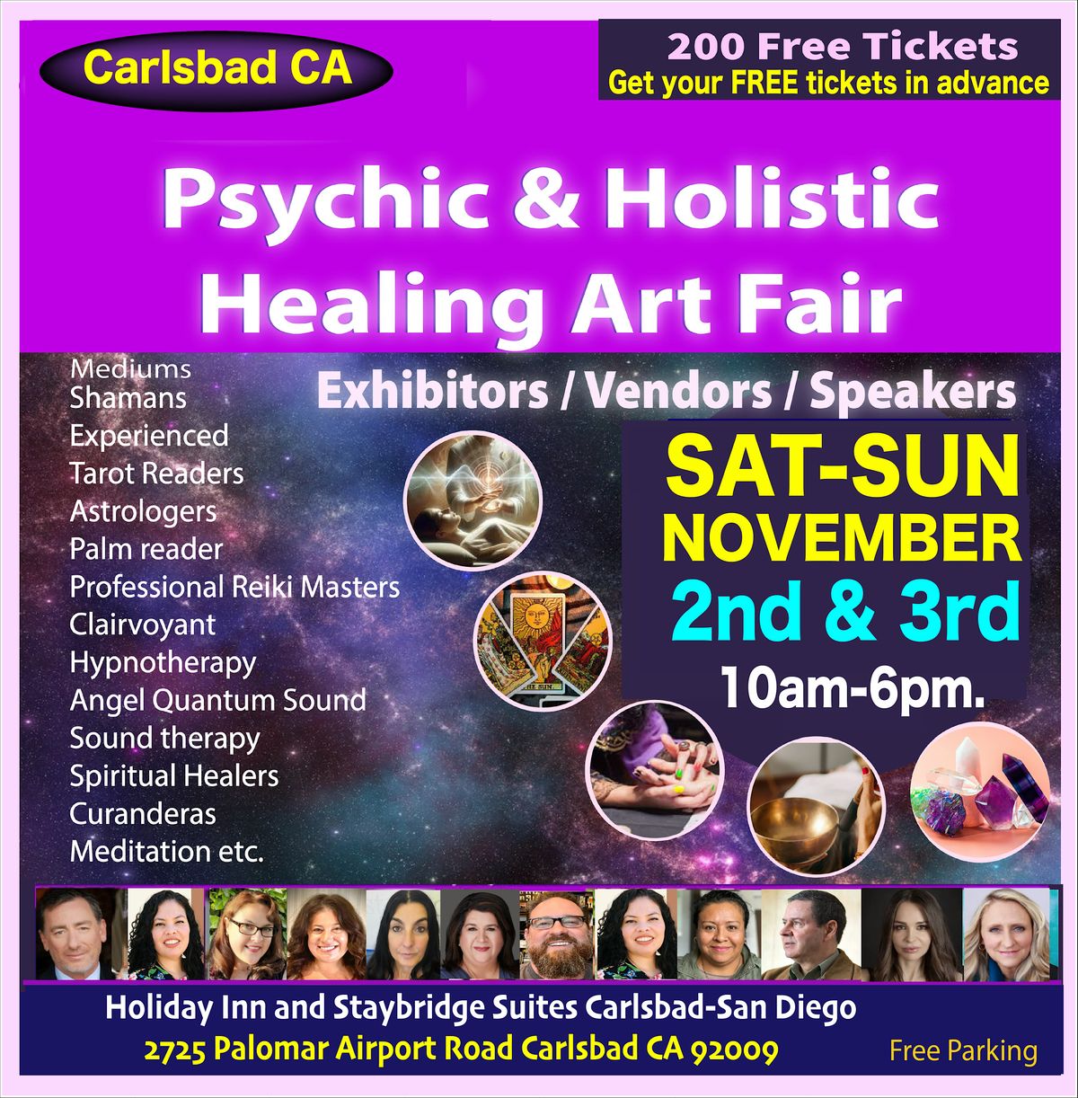 CARLSBAD CA - Psychic & Healing Art Fair Sat-Sun.Nov. 2 & 3