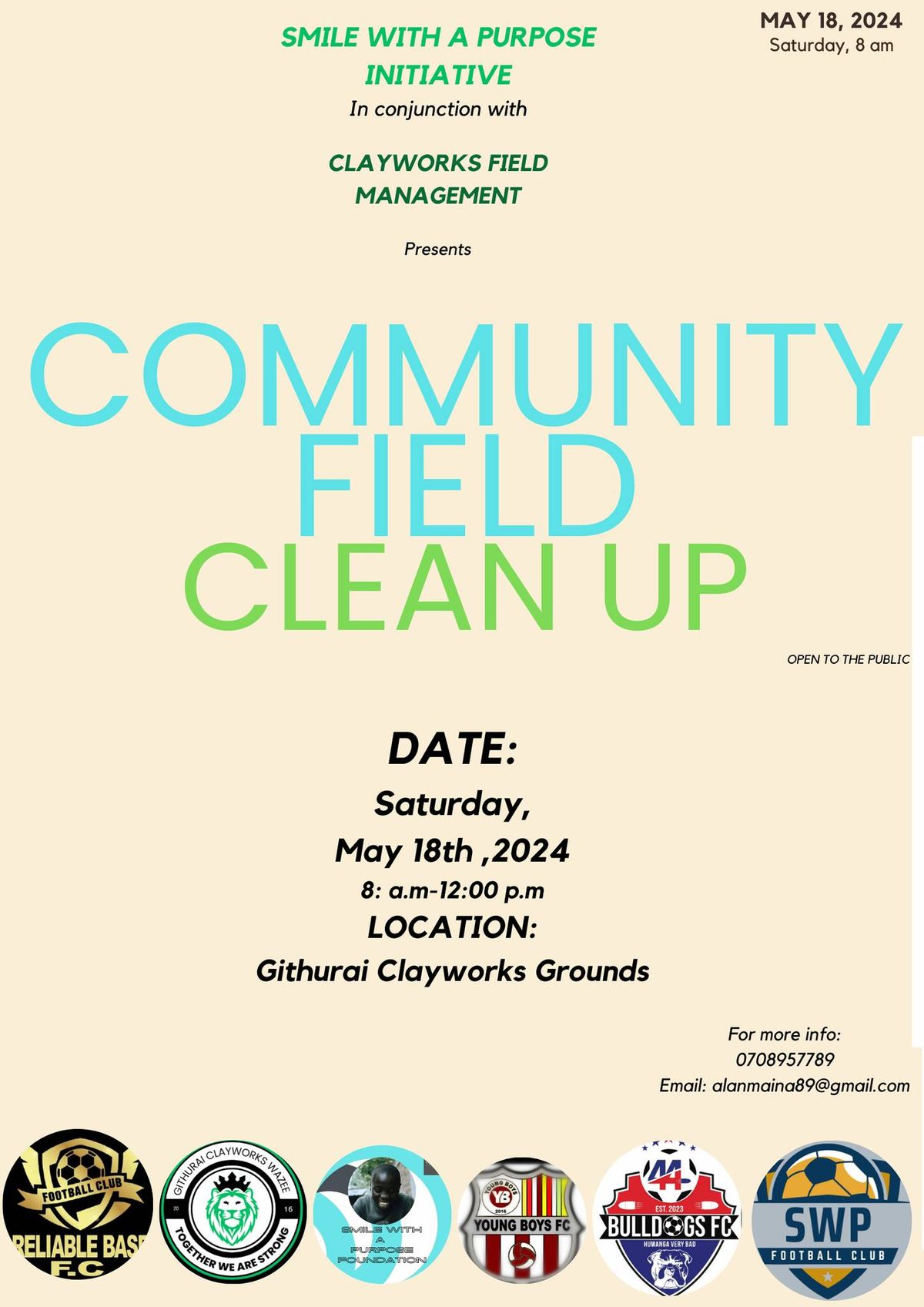 COMMUNITY FIELD CLEAN UP